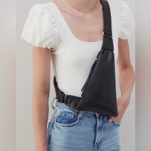 Hobo International Sling Crossbody Backpack Black Nylon Bag